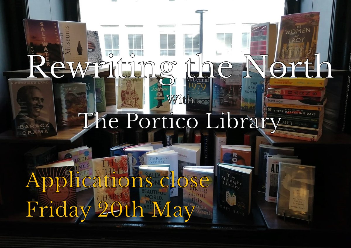 ThePortico's tweet photo. Our #rewritingthenorth mentorship is still open for applications.
Get twelve weeks of feedback from @FaberAcademy.
Just tell us #whatsyournorth by Fri 20th May.
Find full info and the application form at https://t.co/ivt5TUqvqZ https://t.co/Sj4yHDxhLL