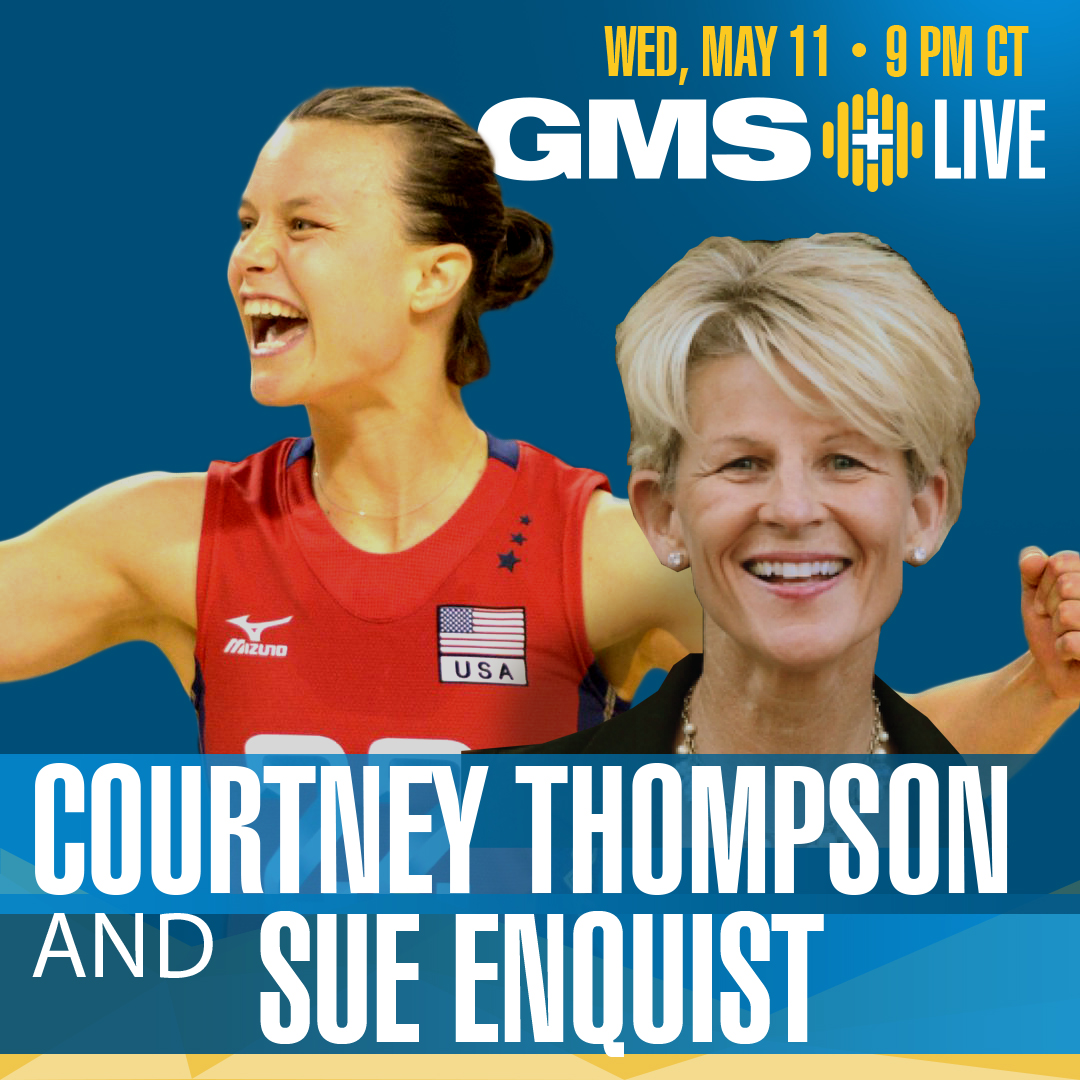 GMSvolleyball's tweet photo. The right team culture can make the difference! Join 2-time Olympian Courtney Thompson this Wed., May 11 at 9 PM CT with special guest, hall of fame softball coach Sue Enquist on "Creating a Thriving Culture," at https://t.co/OFLyIZqWpF.

#GMSPlus #CourtneyThompson #SueEnquist https://t.co/PRxS7N7YIv