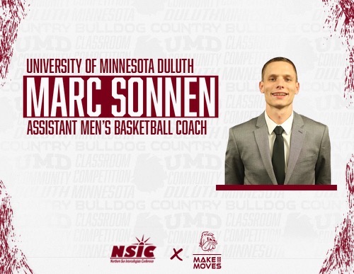 Marc Sonnen named as new <a href="/UMDBulldogMBB/">UMD Men's Basketball</a> Assistant Coach!

Full Story: bit.ly/3MZBZVz

#MakeMoves