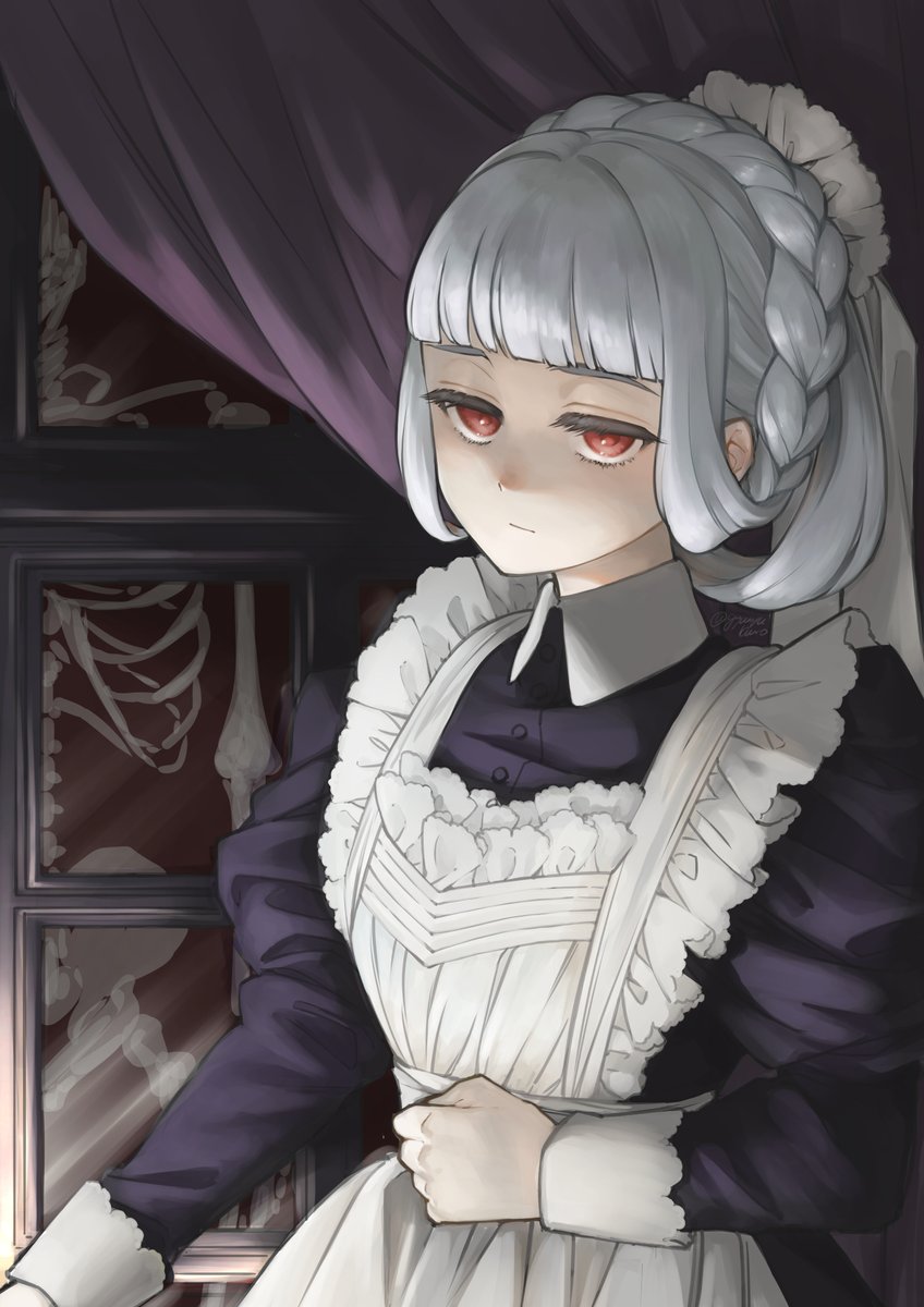 ネーム終わらなくて新規絵描けなかったので血涙を流しながら過去メイド絵です #メイドの日 