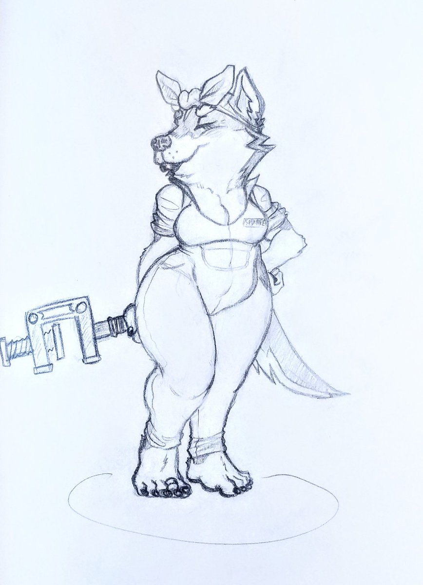 ToaFaybos's tweet photo. Meet Chop Shop's mama!
She's not the sharpest tool in the shed but she's a hard worker and loves her son to bits. She tends to embarass Chop in front of his friends by calling him "her little superhero".
Despite her widow status, she's always cheerful.
#MotherMay #furryart https://t.co/MsNHtFlzW5