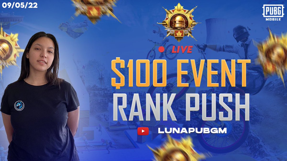 lunapubgm's tweet photo. 🔴 LIVE - Playing in a $100 finals event and rank push right after 🫡
Come cheer us ! Luna PUBGM on YouTube ❤️

#PUBGMOBILE #PUBGMVIP #PUBGM #ACEPACK https://t.co/m6eNCZ2XBz