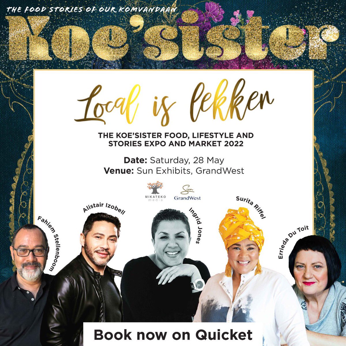 AfricanK_Events's tweet photo. Come join us on 28 May and meet Ingrid Jones @IngridirmaJ and all the Food Fairies at the Koe’Sister Food, Lifestyle, Stories Expo and Market. Also meet our amazing market vendors @alison_barnard @MikatekoMedia https://t.co/KjXHPta2P5