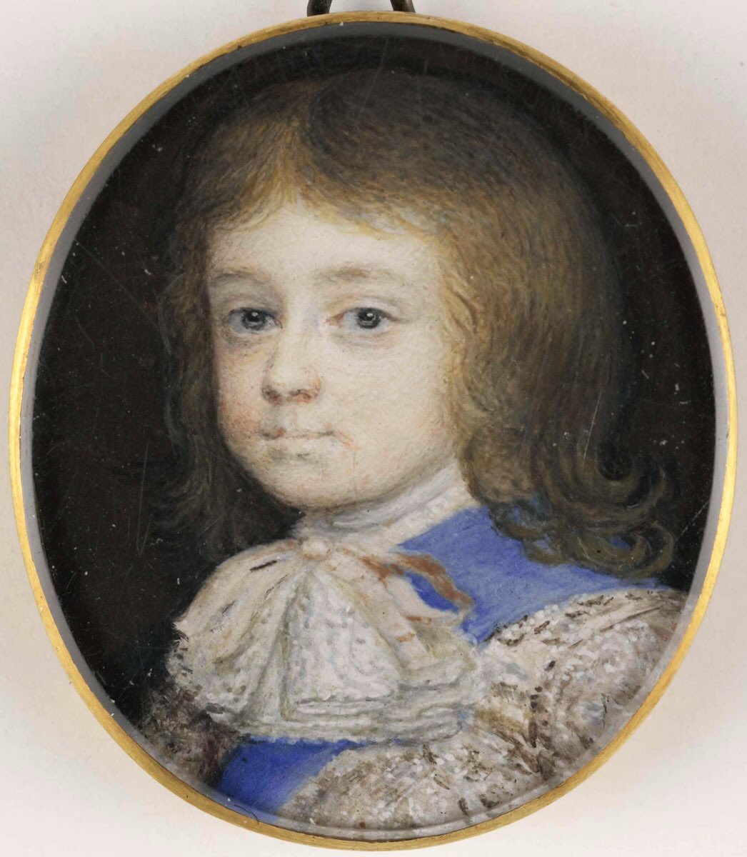 brown_bookshelf's tweet photo. A #portraitminiature of James, Duke of Cambridge (1663-1667). The first lost son of James, Duke of York (later #jamesii). #Jacobite https://t.co/UABXHODd9q