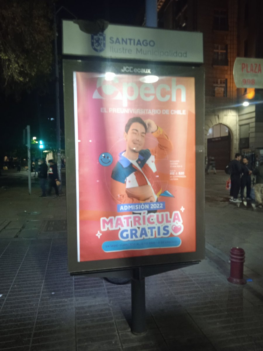 KennoMeli86's tweet photo. Publicidad de Preuniversitario #cpech en #santiagocentro #jcdecauxchile https://t.co/zO2qFAoQR6
