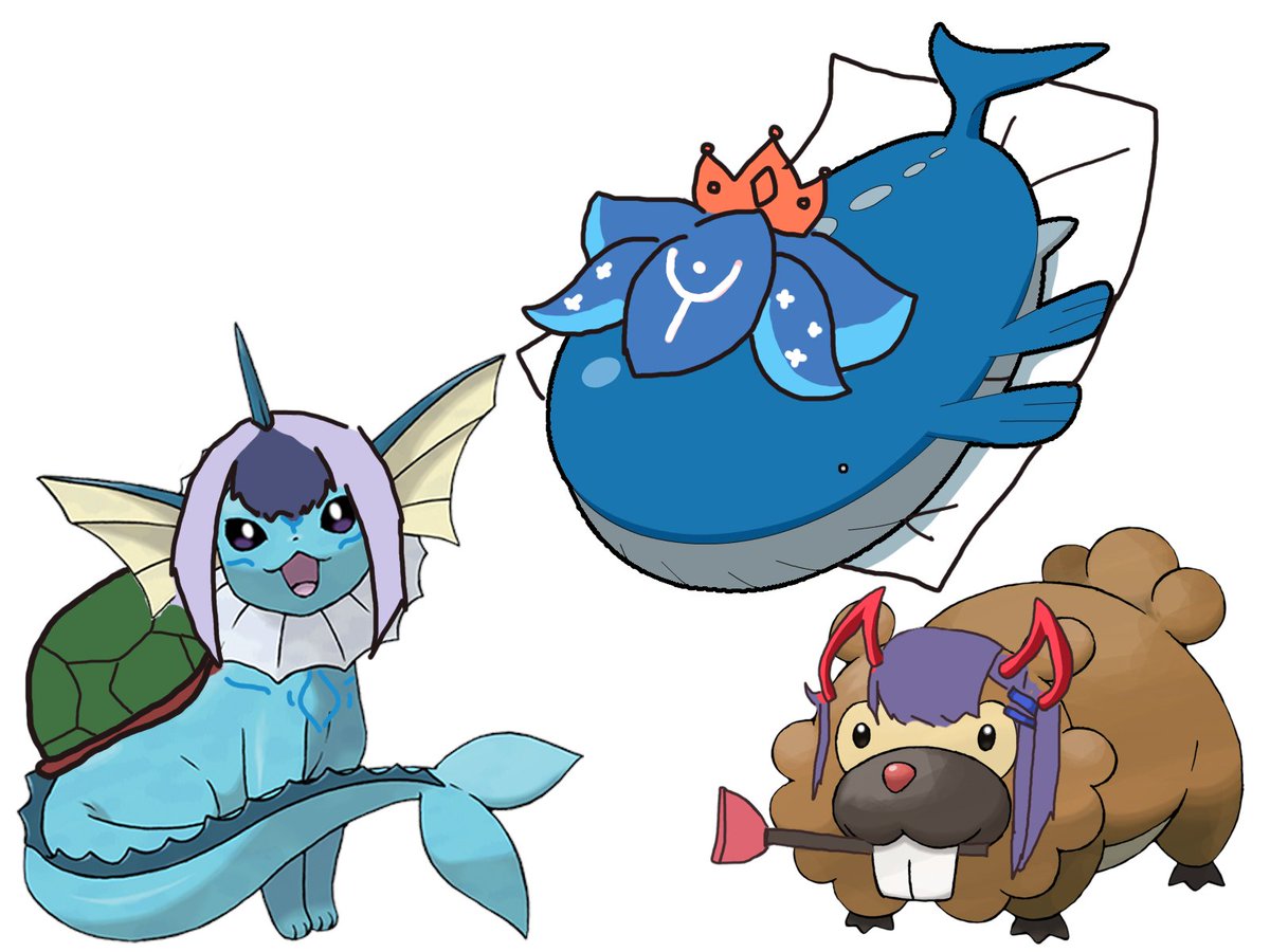 THE PRETZEL TRIO!
Look at these beautiful little bottoms! Just lovely! 
Bao the pillow princess wailord <a href="/baovtuber/">Bao The Whale 🐳</a> 
Bidoof Plunger Numi <a href="/akumanihmune/">AkumaNihmune</a>