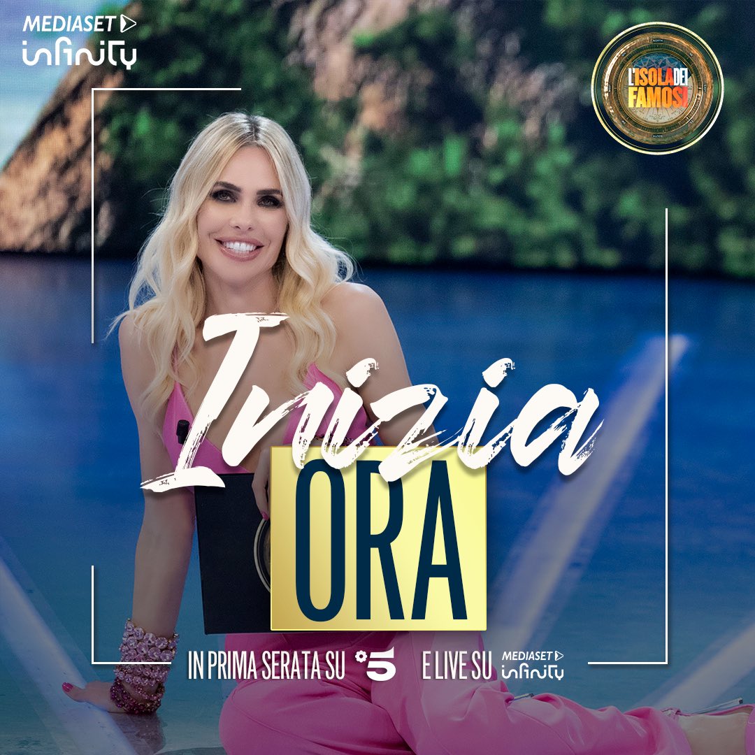 IsolaDeiFamosi's tweet photo. Ci siamo! La quindicesima puntata inizia ora🤩 Seguila con noi su #Canale5 e in streaming su @MedInfinityIT #Isola https://t.co/O389yrCtfo