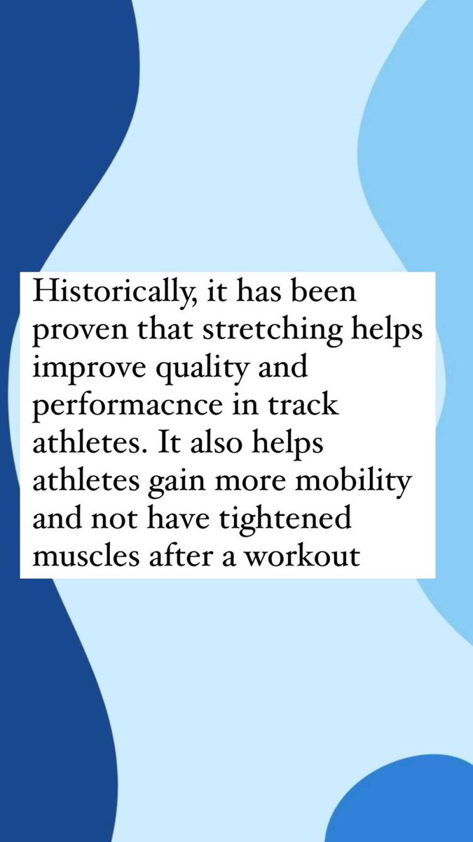 Healthhabits4Ya's tweet image. Here is some historical knowledge that athletes should know about stretching‼️‼️‼️
#trackaid #GCHS #sectionalsweek #start #stretching