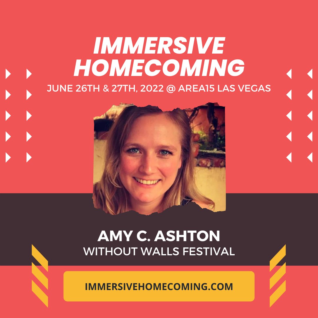 immersiveglobe's tweet photo. BREAKING NEWS: We'll be joined in Vegas this June by Amy Ashton, producer of the Without Walls (WOW) Festival! Be a part of the action this June 26th and 27th at AREA15 Las Vegas: https://t.co/kYYFGbm1vZ https://t.co/TUb5yTX9sb