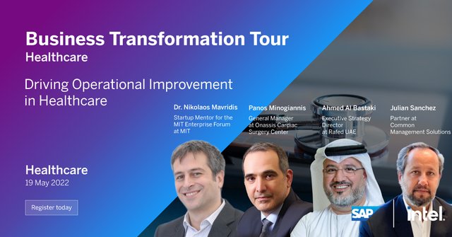 Don't miss the opportunity to hear from our experts on how to excellently run operations in healthcare industry. Register today for the Business Transformation Tour. bit.ly/3smzHIc