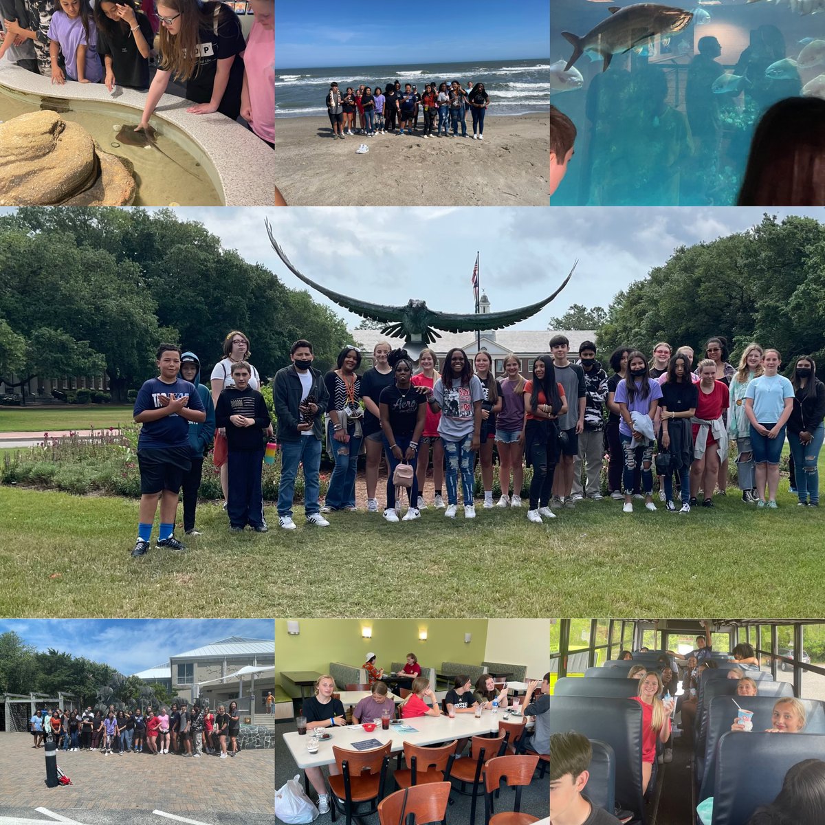 ⁦<a href="/elmsrockets/">ELMS Rockets</a>⁩  8th grade AVID students toured UNCW and the surrounding area of the aquarium and beach Friday to see if this is a good fit for them.  Former LCS AVID students who are in their 2nd year there led the tours.  ⁦<a href="/leecosupt/">Andy Bryan</a>⁩