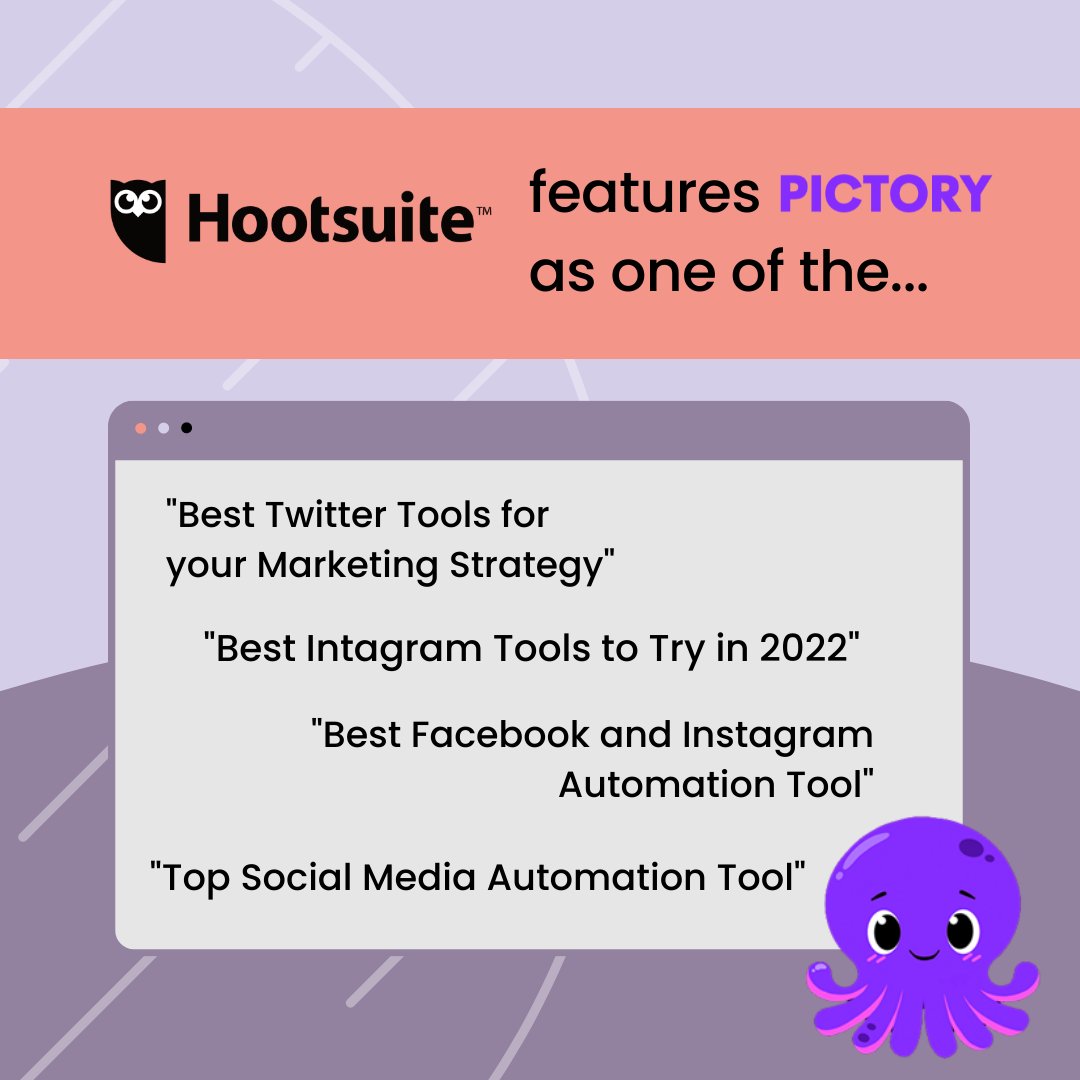 We are so excited to have been featured in the Hootsuite Blog as one of the best video tools for social media automation, strategy, and marketing! 

Read through one of the Hootsuite Blog posts that we were featured on: blog.hootsuite.com/social-media-a…
