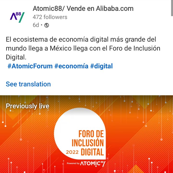 CooperativeTba's tweet photo. TBA Cooperative participó en Foro Inclusión Digital por Atomic88/ Alibaba MX #atomic88 #alibabamx #tbacooperative #inclusiondigital #aldeasdigitales #alibaba #cofoce https://t.co/ErAPyqgRSn