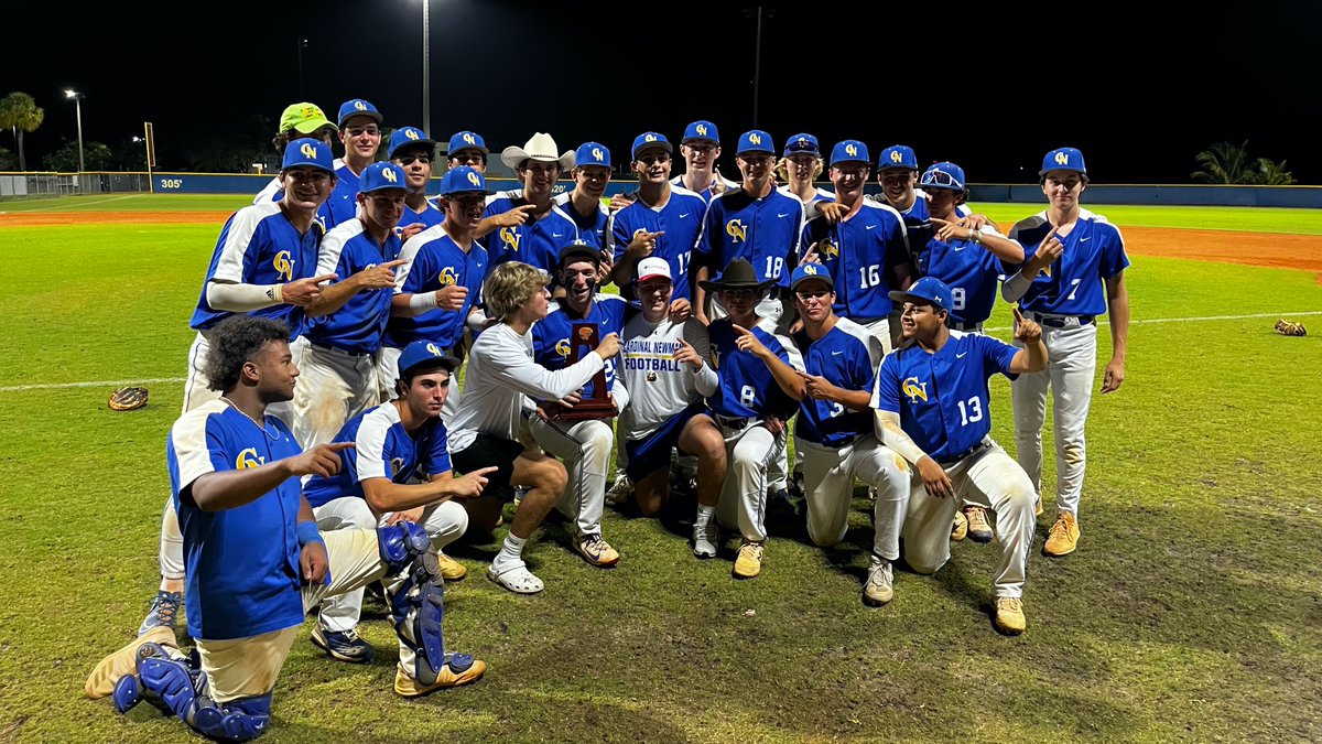 Come cheer on the Baseball Team for the 2022 FHSAA Baseball Class 3A Regional Quarterfinal!!! 🧢⚾  Cardinal Newman vs. Benjamin, Wednesday, May 11 @ 7:00 PM. Tickets must be purchased through GOFAN. 
gofan.co/app/events/612…