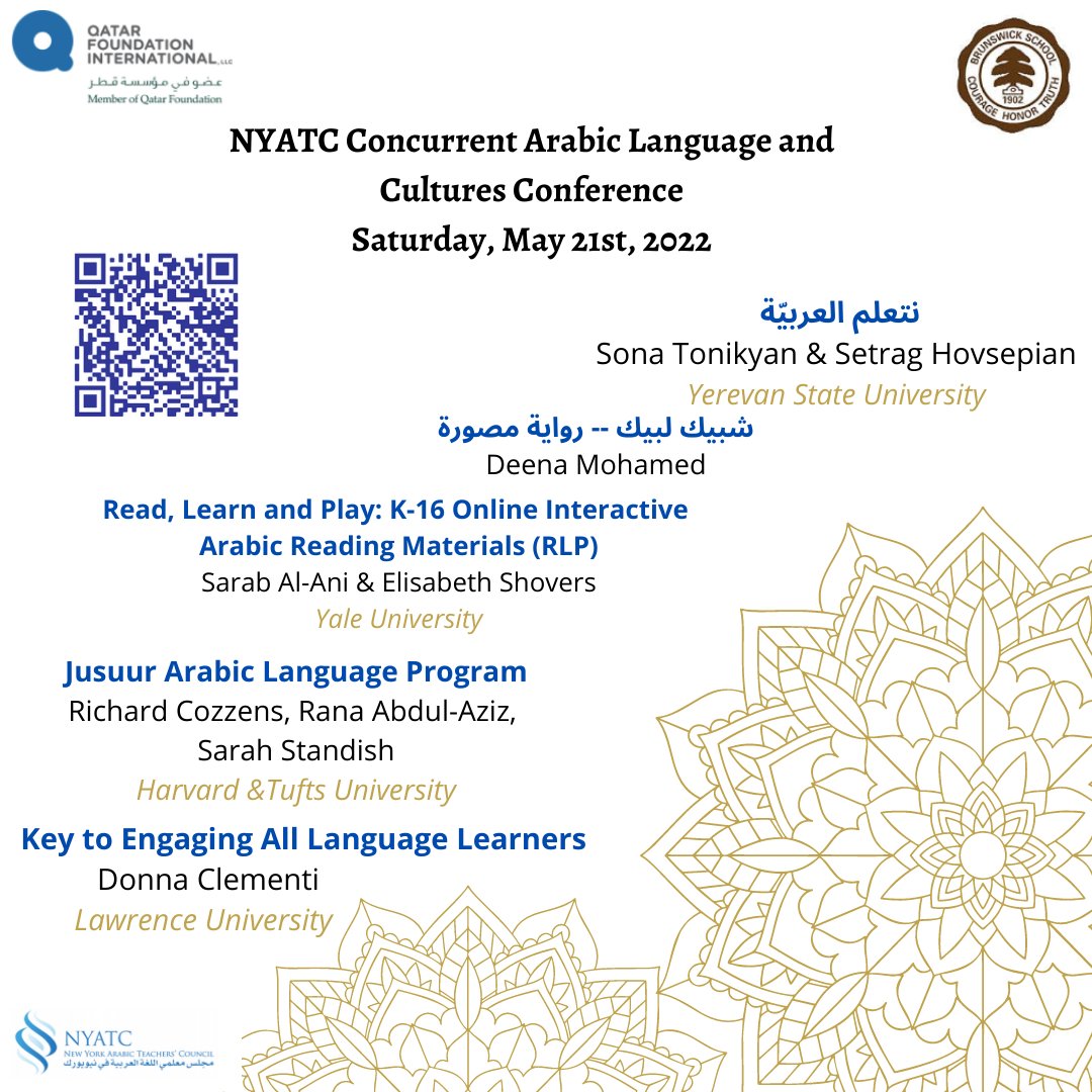 ny_2022's tweet photo. #ny_2022 #cocurrent #ArabiclanguageandCultures #Conference @LeadwithLanguages @ACTFL @QFI https://t.co/zqvKxbu6vj