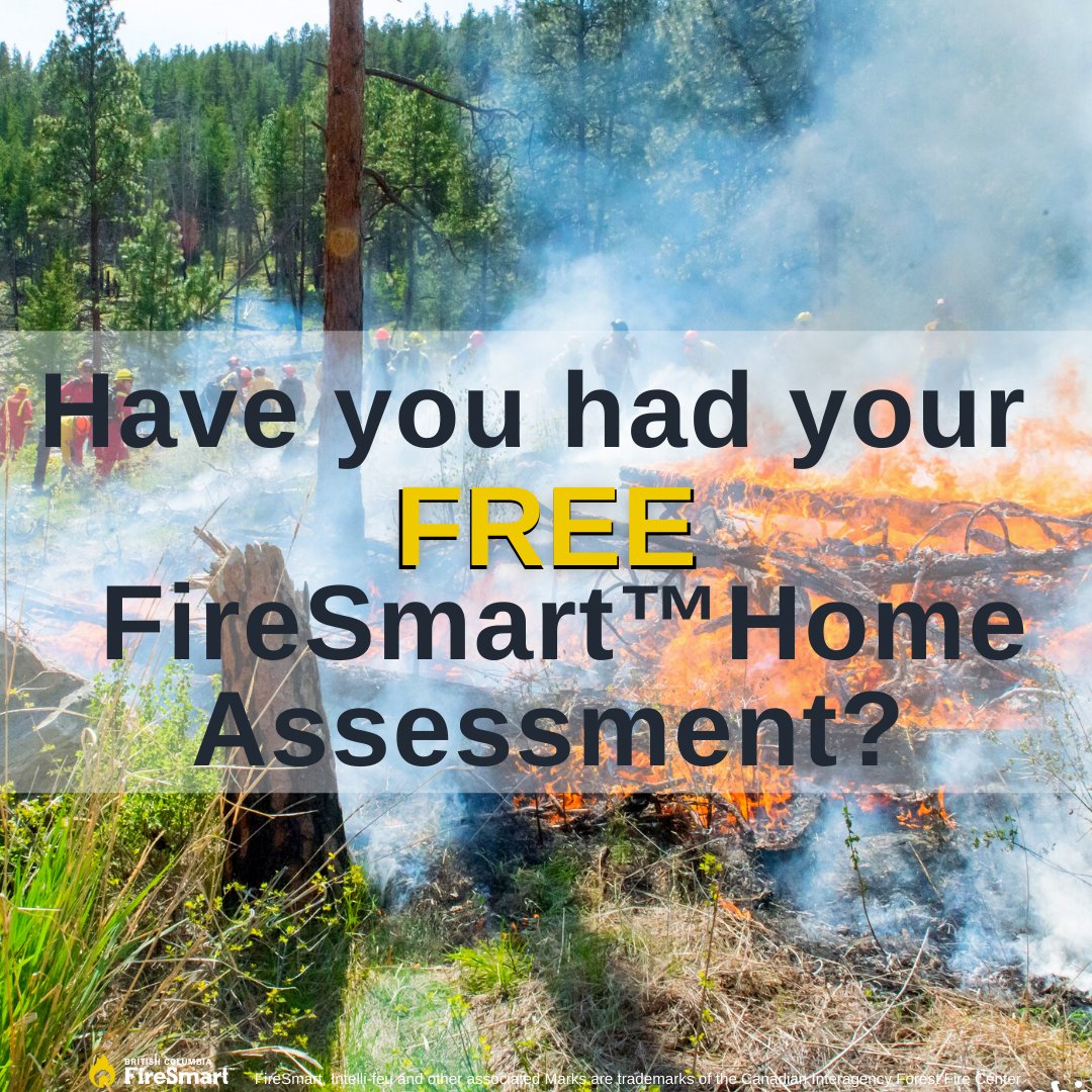 PentictonFire's tweet photo. Wildfire season is just around the corner. Book your FREE #FireSmart Home Assessment with a Wildfire Mitigation Specialist today by visiting https://t.co/tPdCUNGGWf or e-mail us at FireSmart@Penticton.ca
#wildfire #FireSmartBC #getfiresmart #cityofpenticton #beprepared https://t.co/pC6cMARbYb