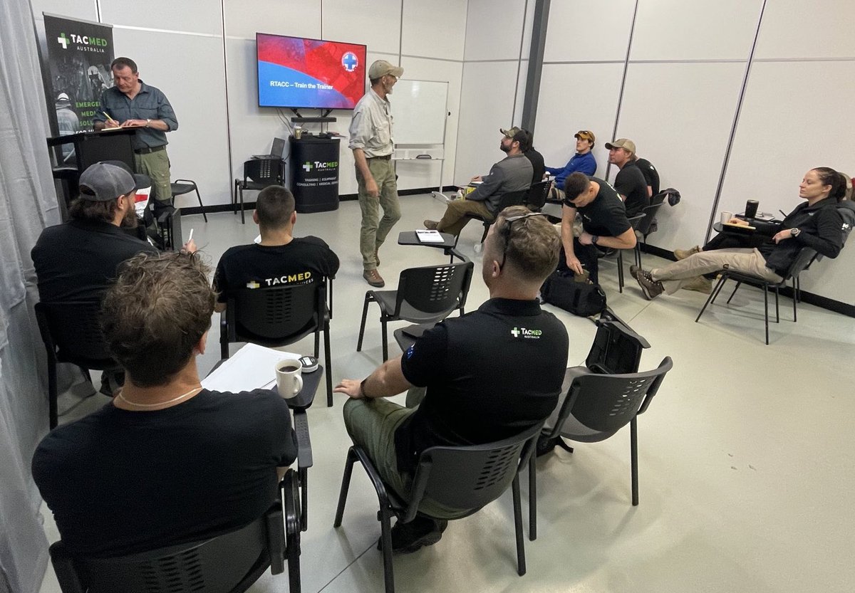 ChrisATACC's tweet photo. Welcome to The ATACC Group family @TacmedAus We are all really excited to get this partnership &amp; special RTACC Train the Trainer course underway in Brisbane. As our first ever International Centre of Excellence, TacMed Australia will be delivering our Casualty Care courses https://t.co/3AaqswsZdJ