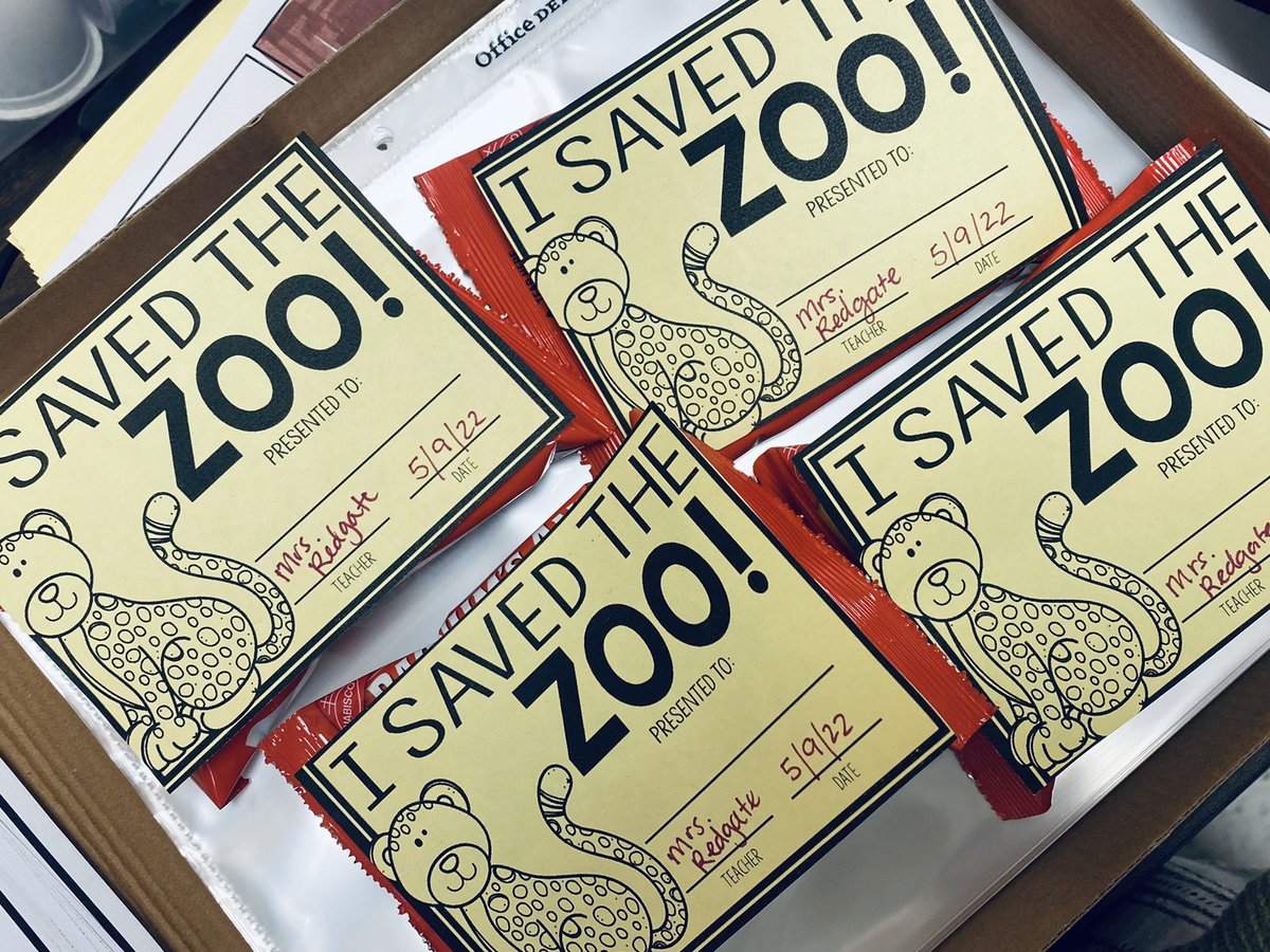 mrs_redgate's tweet photo. Challenged our kids to #SaveTheZoo on the day before their STAAR tests. Escape Rooms are so fun and the kids did a great job!! 🦁🐻🐵🐸🐰🐯 #6thGradeELA https://t.co/Mbg65WrSPZ