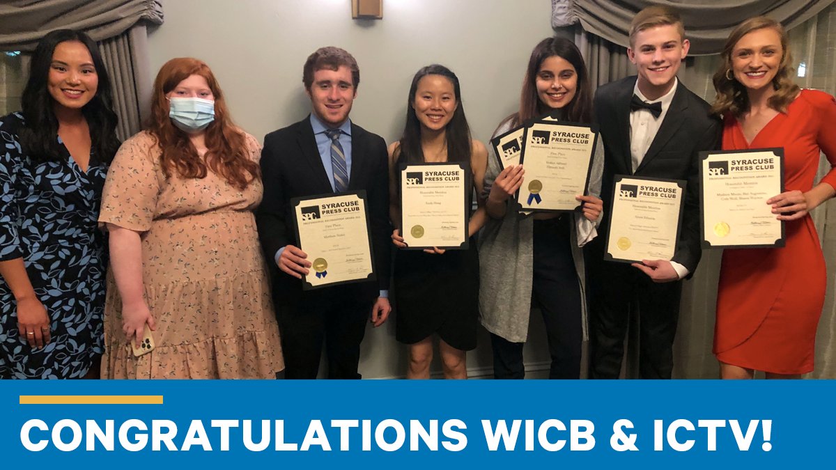 WICB &amp; ICTV Honored for Outstanding News &amp; Sports Journalism at the Syracuse Press Club's Professional Recognition Awards

For a complete list of awards and recognition go to:
ithaca.edu/intercom/2022-…

<a href="/JeremyJMenard/">Jeremy Menard</a> <a href="/WICBNews/">WICB News</a> <a href="/ICTV607/">ICTV</a>