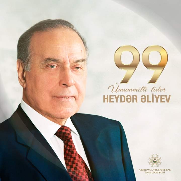 Azərbaycan xalqının ümummilli lideri Heydər Əliyevin anadan olmasının 99-cu ildönümüdür. 

Ulu Öndərimizin əziz xatirəsini dərin hörmət, ehtiram və minnətdarlıqla yad edirik.

#HeydərƏliyev99 #ÜmummilliLider