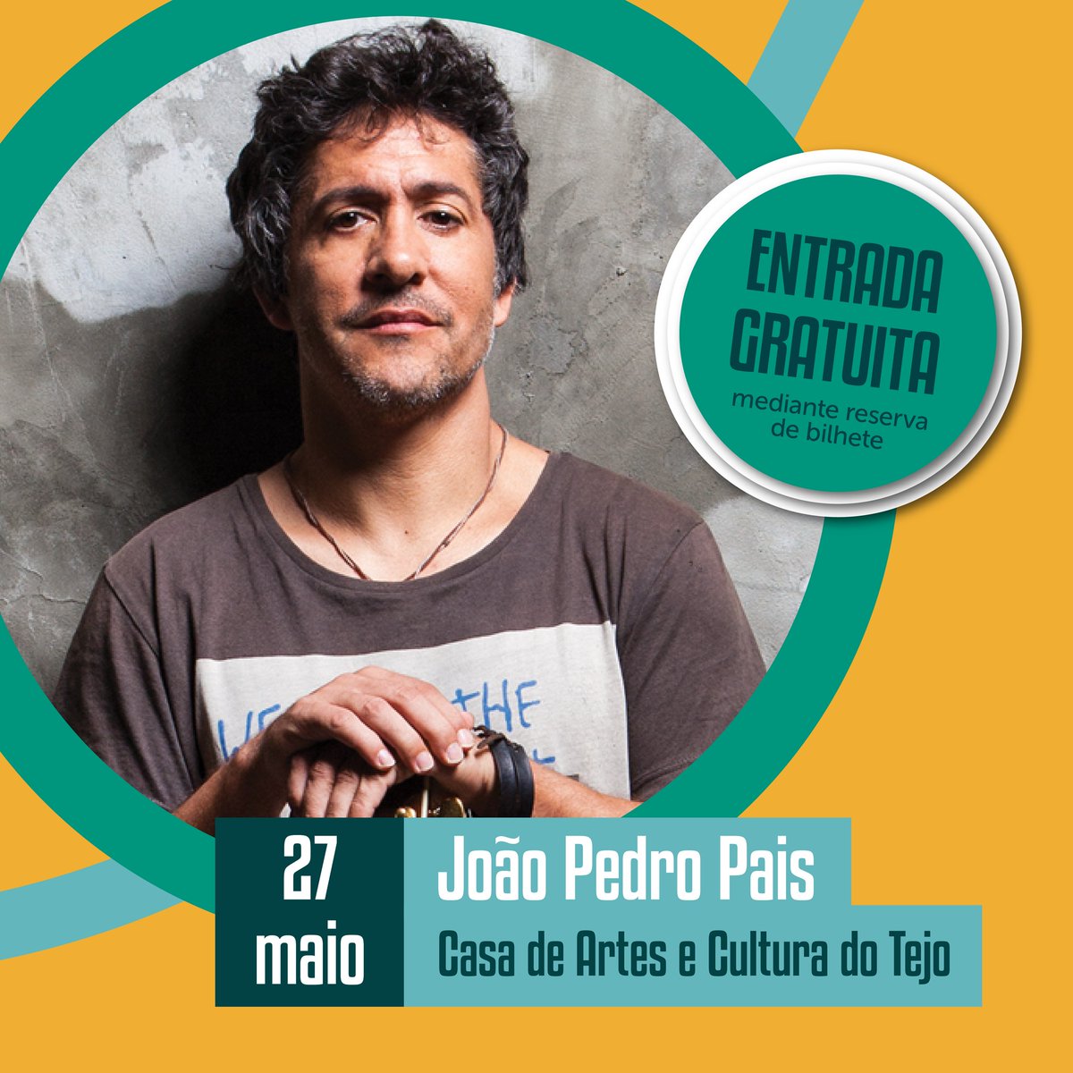 Joaoppais's tweet photo. No próximo dia 27 de Maio, viajamos até Vila Velha de Ródão para um concerto #RailFest, no 16° aniversário da Casa de Artes e Cultura do Tejo. Os bilhetes para este espetáculo já se encontram esgotados. Muito obrigado a todos. #joaopedropais https://t.co/n8T1khzA1p