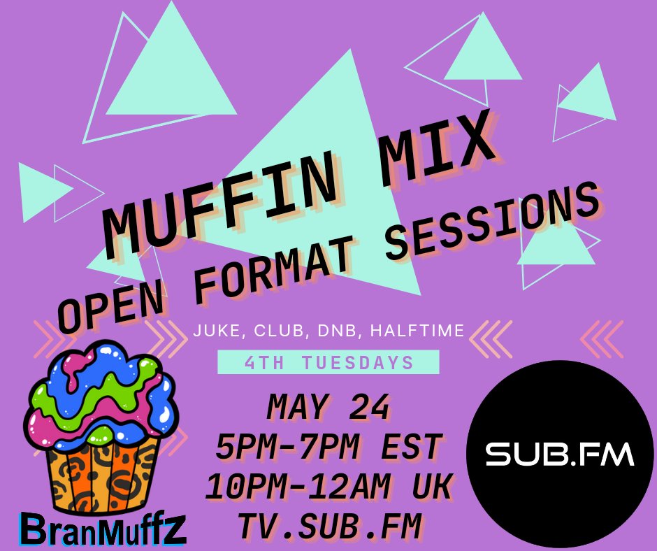 Psyched to start my series every 4th Tuesday for Sub FM! 
#beatsfromtheoven #muffinmix #subfm #openformatdj