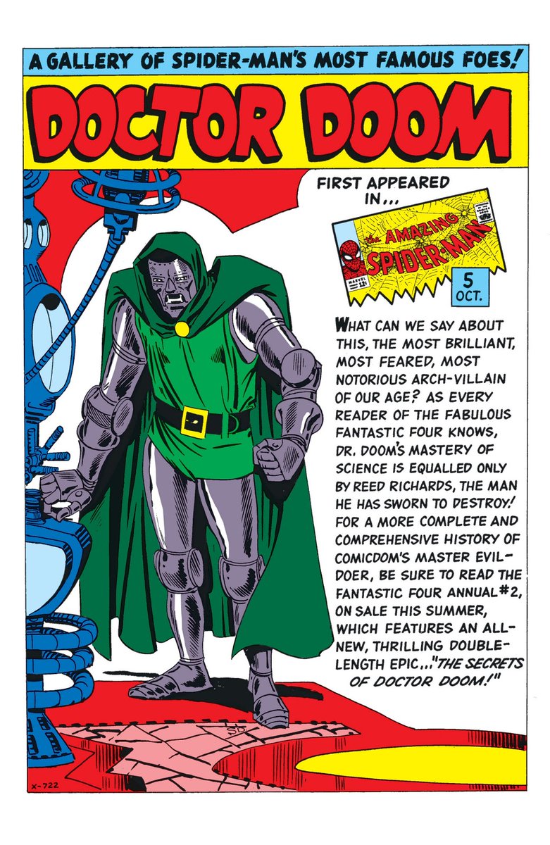 elrobercomics's tweet photo. A gallery of Spider-Man’s most famous foes: DOCTOR DOOM, a Tin-can sex-machine.

#art #artist #illustration #draw #drawing #doom #drdoom #doctordoom #spiderman #marvel #marvelcomics #gallery #characterdesign #images #pictures #digitalart #digitalartist #comics https://t.co/fY7K9oVqCE