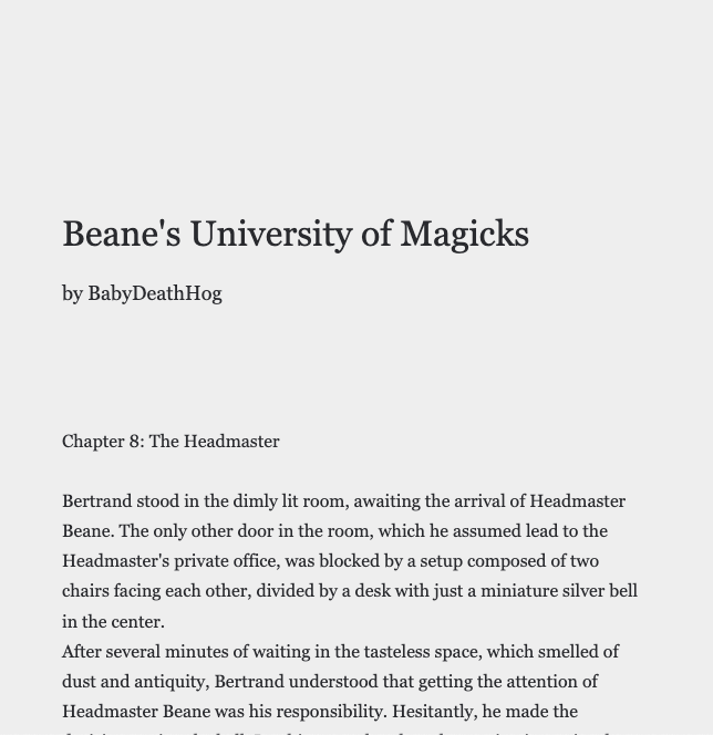 uncookd_'s tweet photo. Beane's University of Magick's by BabyDeathHog

https://t.co/gdgvi2hMo0

https://t.co/l66vO36hQH

https://t.co/LPMmgYoCe5

https://t.co/cNbNCBZguW

https://t.co/4KzzuwavUJ

#fantasy #MAGIC #youngadult #fiction #writerscommunity #writersoftwitter #writerslift #BookTwitter #Reading https://t.co/ILgvU1ybB6
