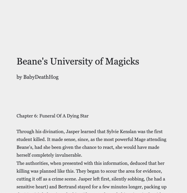 uncookd_'s tweet photo. Beane's University of Magick's by BabyDeathHog

https://t.co/gdgvi2hMo0

https://t.co/l66vO36hQH

https://t.co/LPMmgYoCe5

https://t.co/cNbNCBZguW

https://t.co/4KzzuwavUJ

#fantasy #MAGIC #youngadult #fiction #writerscommunity #writersoftwitter #writerslift #BookTwitter #Reading https://t.co/ILgvU1ybB6