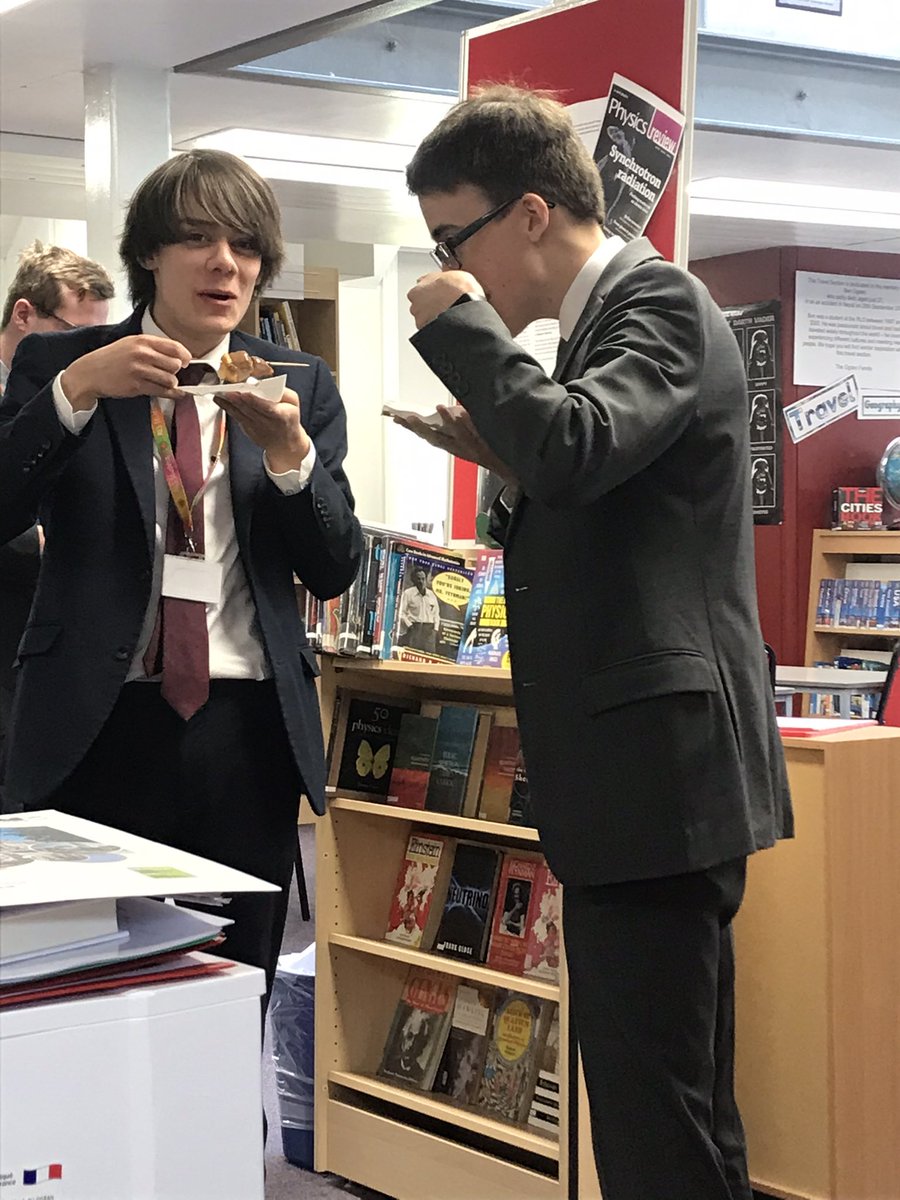 rlsdofe's tweet photo. Mrs Goddard in the @LibraryRLS @TheRoyalLatin and her chocolate 🍫 fountain ⛲️ for our lovely Y13’s. 
We are going to miss them https://t.co/0OHuHNiqBW