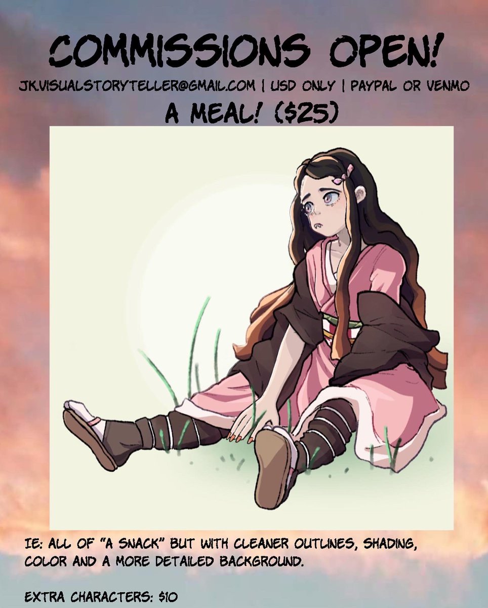 jk_illustrator's tweet photo. Art commissions slots are open! Starting off with 10 slots since it’s my first time doing this. I can draw both fanart, oc’s, self portraits, etc. Payment will be in USD through PayPal or Venmo! 
Request form - https://t.co/zqgl1VhsfW

#artcommissionsopen #artforhire #digitalart https://t.co/0pGVKV0uBJ