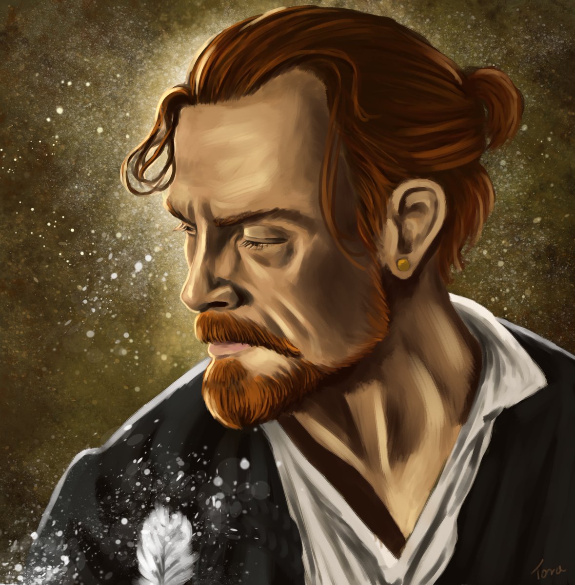 Tiofrean's tweet photo. I am flesh and I am bone
Rise up, ting ting, like glitter and gold
I've got fire in my soul
Rise up, ting ting, like glitter 

#BlackSails #CaptainFlint #TobyStephens #GlitteAndGold #ToraDraws #Illustration #DigitalArt #Painting #Portrait https://t.co/MeU7thC4qX