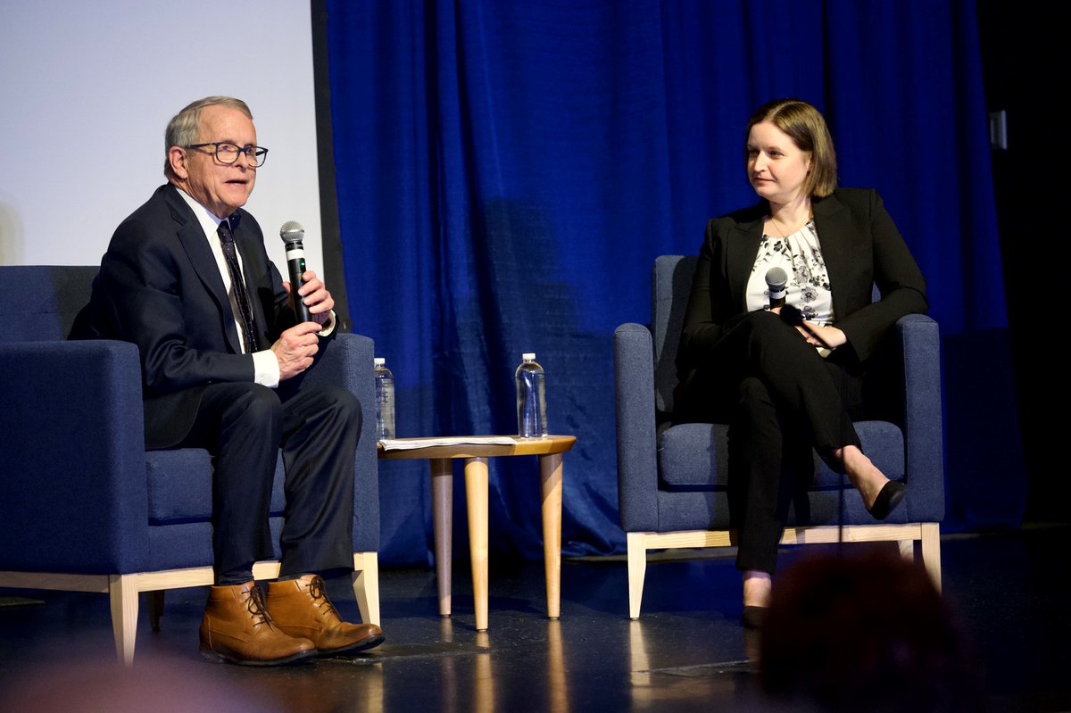 GovMikeDeWine's tweet photo. At the 42nd Annual Governor’s Holocaust Commemoration, we heard from Survivor Conrad Weiner and Liberator Henry Armstrong. I was honored and moved to be able to meet them both and hear about their firsthand experiences during WWII. @cincyhhc @JewishColumbus @jewishcleveland https://t.co/W1jJgOuNzt
