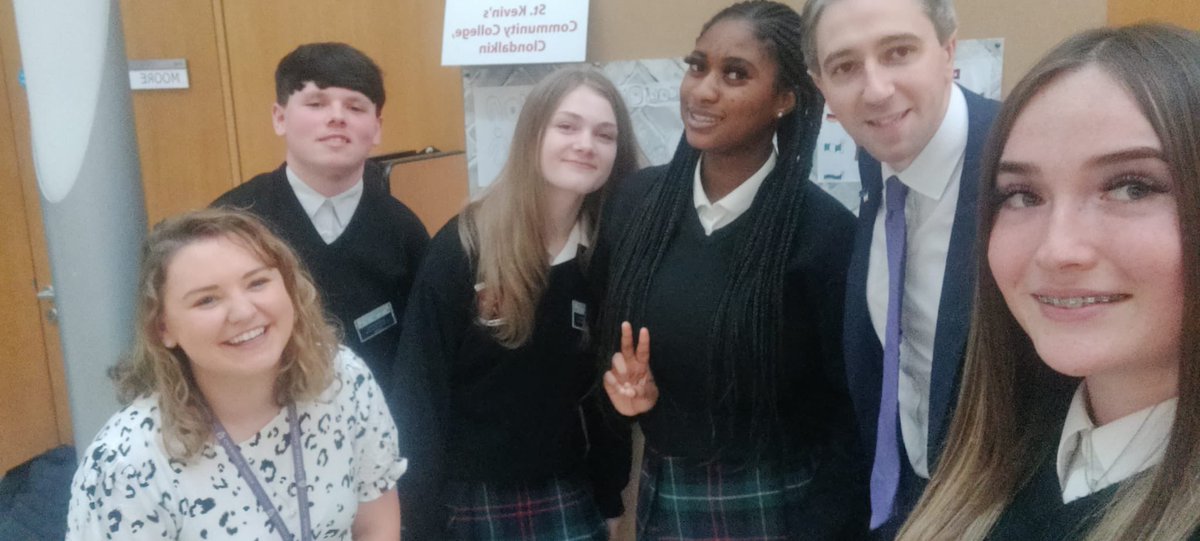 stkevinscc1's tweet photo. Our 5th year students enjoyed their day showcasing their work from the #Power2Progress programme at the @SchoolofEdUCD today and meeting @SimonHarrisTD. Thank you to @JudithHarford, @amalia_fenwick and @Zurich for the opportunity. https://t.co/Kk3oKCnl1a