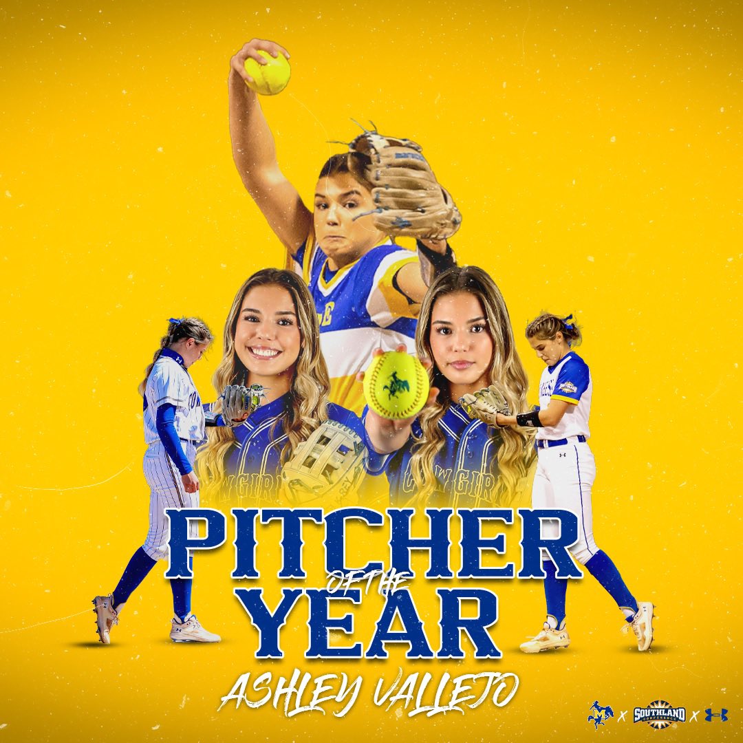 🏆SLC PITCHER OF THE YEAR🏆

In conference play, Vallejo was 9️⃣-0️⃣, with 4️⃣5️⃣ Strikeouts, 5️⃣ shutouts, and a league low 0.26 ERA allowing only two earned runs in 53.1 innings.😮‍💨

#GeauxPokes | #YTGDOYTRYM