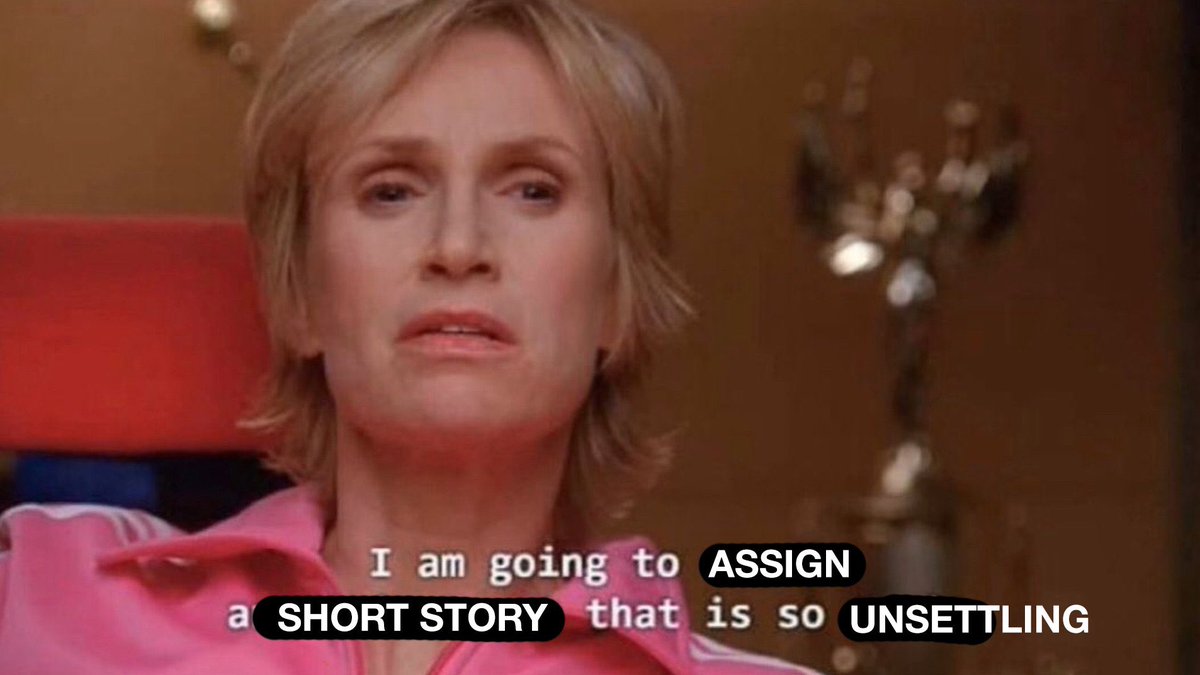 averyt_123's tweet photo. This was my energy today. 3 of my classes read “The Lottery” and another started Lord of the Flies. https://t.co/kzcLu6QK35