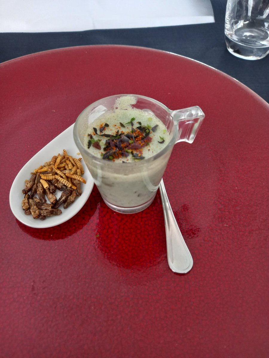 DAuvigne75's tweet photo. Le restaurant du futur au lycée-cfa Belliard. Un chef d'oeuvre original avec des fleurs, des insectes, des substances remixées et vous savez quoi? Tout le monde est ressorti vivant et ravi ! Bravo!!! https://t.co/xJGKMXi4dC