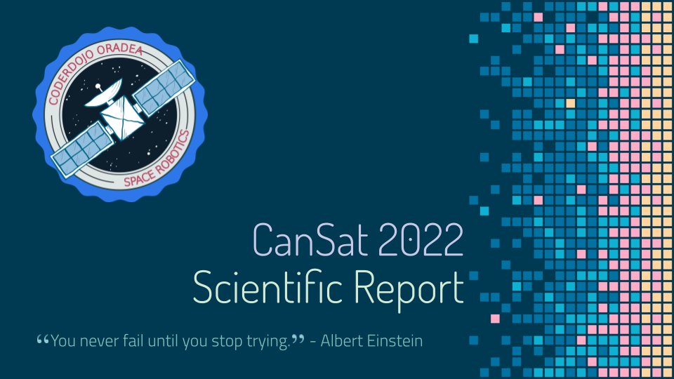 CoderDojoOradea's tweet image. We had our last presentation in the #cansat2022 (the scientific reort) l. Waiting for the final result.