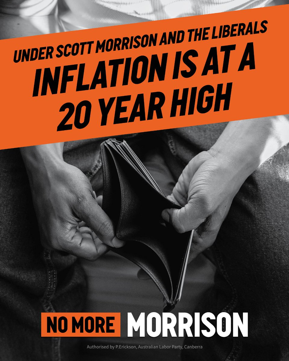 letitia_df's tweet photo. Under Scott Morrison and the Liberals real wages are falling and the cost of living is soaring. After a decade in power, it's time for this tired old government to go.
#MakeItCount #IfNotNowWhen #VoteThemOut #VoteDelFabbro #auspol #AlboForPM #GoldCoast #Queensland #Fadden https://t.co/SNiWyNuj1B