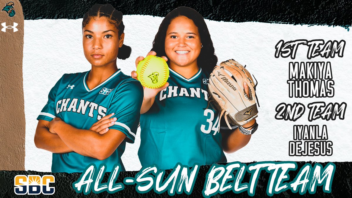 Thomas and De Jesus Garner All-Sun Belt Accolades
#TEALNATION | #ChantsUp

goccusports.com/news/2022/5/9/…