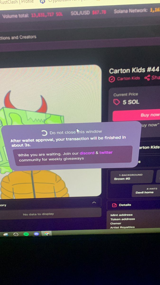 FearHick's tweet photo. Been trying to buy @CartonkidsNFT off the floor for the past 20 mins 😭 https://t.co/YAgB5JKz4y