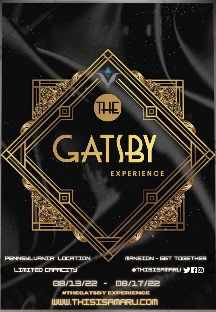 thisisamaru's tweet photo. ANNOUNCEMENT 2 OF 3  #thegatsbyexperience 🍾🎆✨come end your summer with a bang and prepare yourself for the 5th Mansion event August 13th - 17th You will experience 4 nights of electrifying sounds with over 10,000 square feet of space to dance 💃
Please RSVP with link in bio https://t.co/Oqub27wnX9