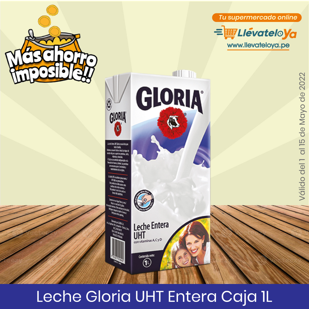 Leche GLORIA UHT Entera Caja 1L