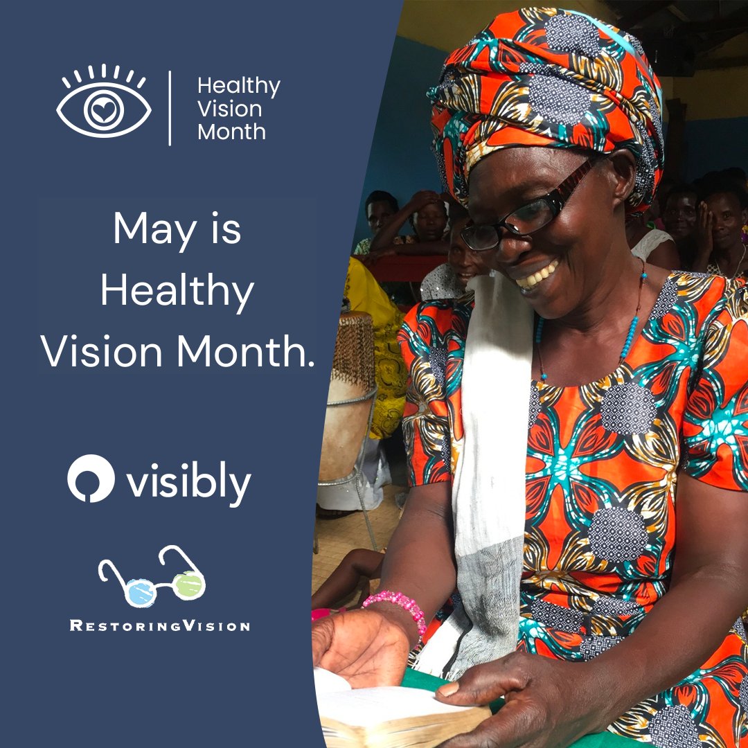 May is Healthy Vision Month and we are excited to partner with <a href="/RestoringVision/">RestoringVision</a>! All month we will continue to work together to educate others on the importance of vision care, as well as provide vision resources to those in need: bit.ly/3yG8559
