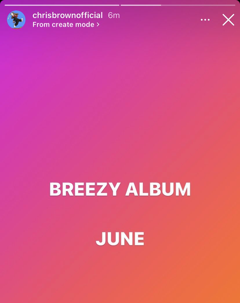 .<a href="/chrisbrown/">Chris Brown</a> reveals his ‘BREEZY’ album will be released in June!