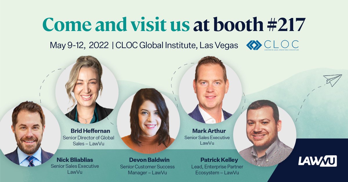 Law_Vu's tweet photo. Our team is at #cgi2022 this week! Connect with us:
🌐 Session on May 10 demonstrating our #legalworkspace and integrations with business tools
💡 Panel session on May 11 at 2pm on creating a #connected #inhouselegal team
🚀 Visit booth 217 for limited edition @cloc_org merch https://t.co/IcGjTMm1MT