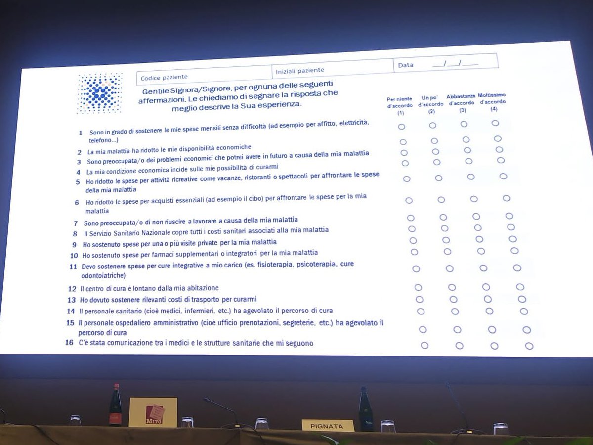 Oncoinfo_it's tweet photo. @fperrone62 su #PROFFIT al #MITO22: uno strumento per valutare e contrastare il fenomeno della tossicità finanziaria nella paziente con #carcinomaovarico

#carcinomaovaio #financialtoxicity @AIOMtweet @istitutotumori https://t.co/Wf5Ee7LJwr