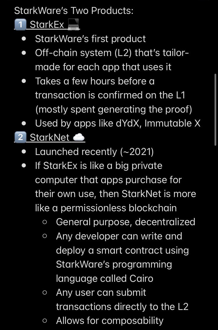 intern's tweet photo. Intern notes from “Hasu gets STARK-pilled” podcast with @StarkWareLtd co-founder Eli Ben-Sasson on:

- zk-STARKs 🕵️‍♂️
- Starknet ☁️
- Scaling Ethereum 🌐

And more!

@hasufl <> @EliBenSasson https://t.co/JD7fCEJZhm