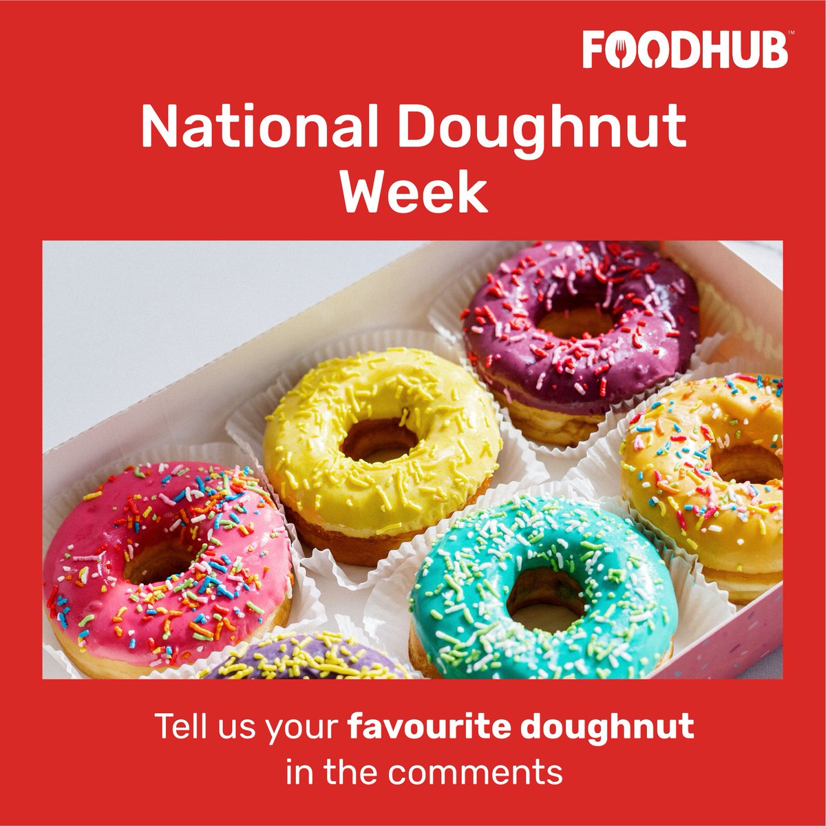 FoodhubUK's tweet photo. Topped or filled? 🍩

We want to hear your favourite doughnut flavour 👇

Find a range of desserts on the Foodhub app with 29,000 local takeaways at your fingertips.

#Foodhub #Topping #DoughnutWeek #SupportLocal #NationalDoughnutWeek https://t.co/IK2t0hXlq4