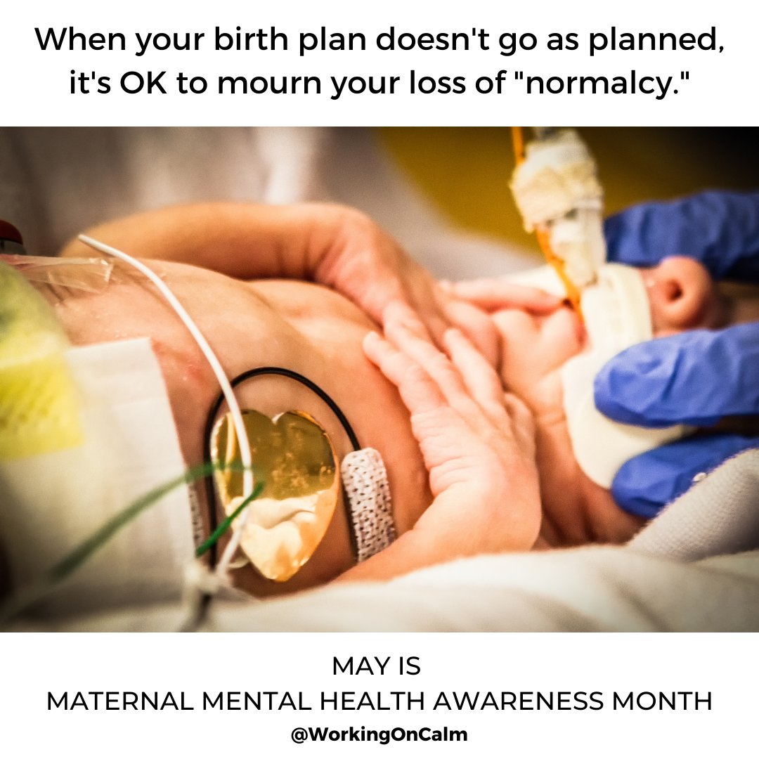 WorkingOnCalm's tweet image. For all the moms with a traumatic birth experience: It's OK to mourn the loss of what you thought you'd have. We can be relieved to have survived AND also be upset with what happened. In these moments, self-compassion is our best friend.
#maternalmentalhealth